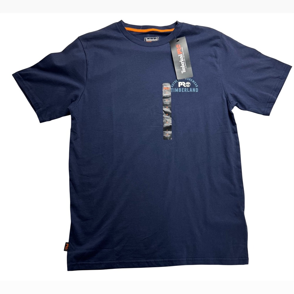 Timberland PRO Mens Navy Blue Authentic Workwear Graphic T-Shirt Small NEW